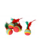 4 pelotas Rainbow+ plumas