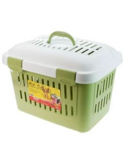 MIDI GULLIVER VERDE 45 X 33 X 33 CM TRANSPORTIN PARA PEQUEÑAS MASCOTAS CON APERTURA SUPERIOR