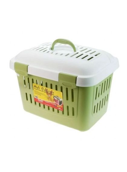 MIDI GULLIVER VERDE 45 X 33 X 33 CM TRANSPORTIN PARA PEQUEÑAS MASCOTAS CON APERTURA SUPERIOR